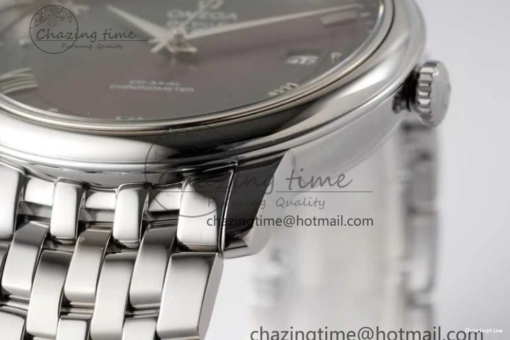 0123 De Ville SS DIWF 1:1 Best Edition Gray Dial SS Markers on SS Bracelet MIYOTA FlexibleFit 7851